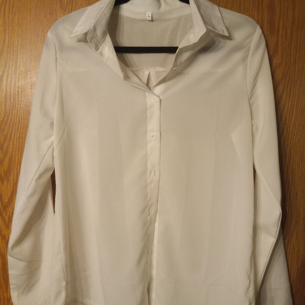 Simple white button up